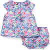 Baby Floral Ruffle Collar Matching Set - Mixed Apparel Set - 2