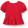 Bow Peplum Top - T-Shirts - 2
