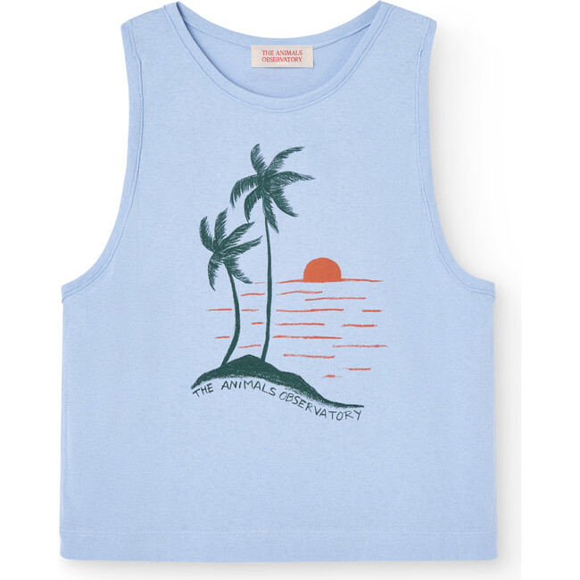 Frog Kid Tank Top Soft Blue