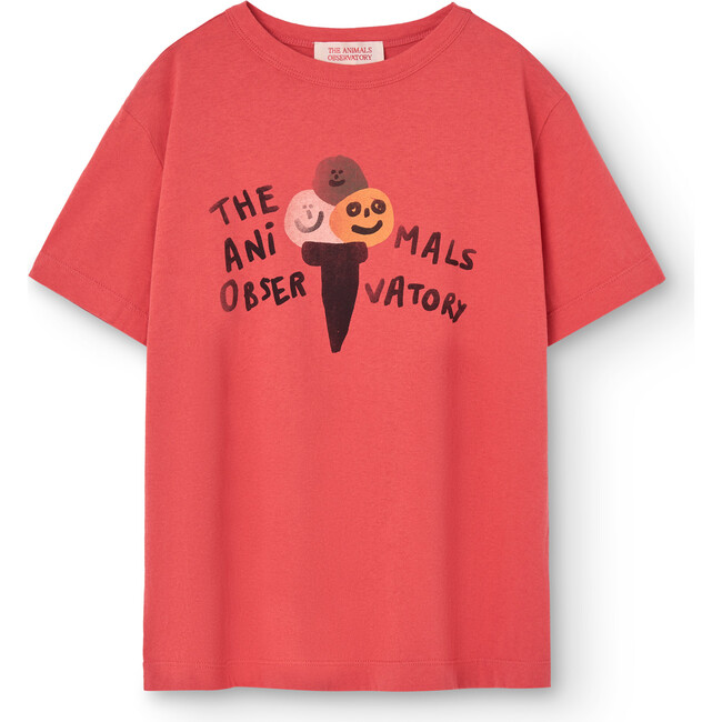 Big Rooster Ice Cream Kid T-Shirt, Red