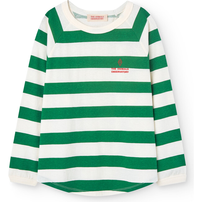 Anteater Kid Long Sleeve T-Shirt, Green Stripes