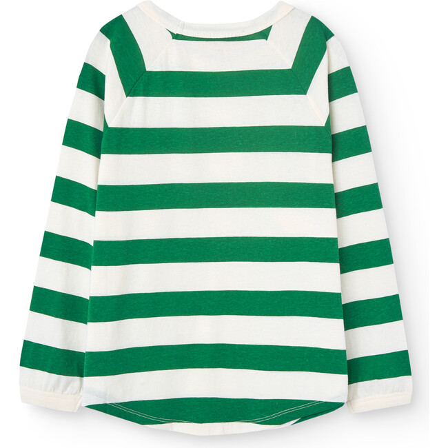 Anteater Kid Long Sleeve T-Shirt, Green Stripes - T-Shirts - 2