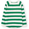 Anteater Kid Long Sleeve T-Shirt, Green Stripes - T-Shirts - 2