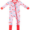 Baby Bamboo Pajamas W/ DreamCuffs®, Cherry - Footie Pajamas - 2