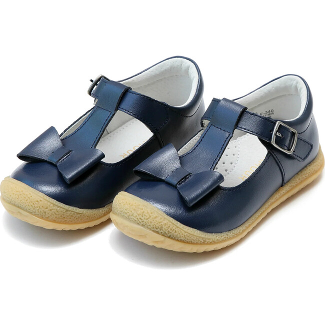 Emma Classic Bow T-Strap Mary Jane, Navy