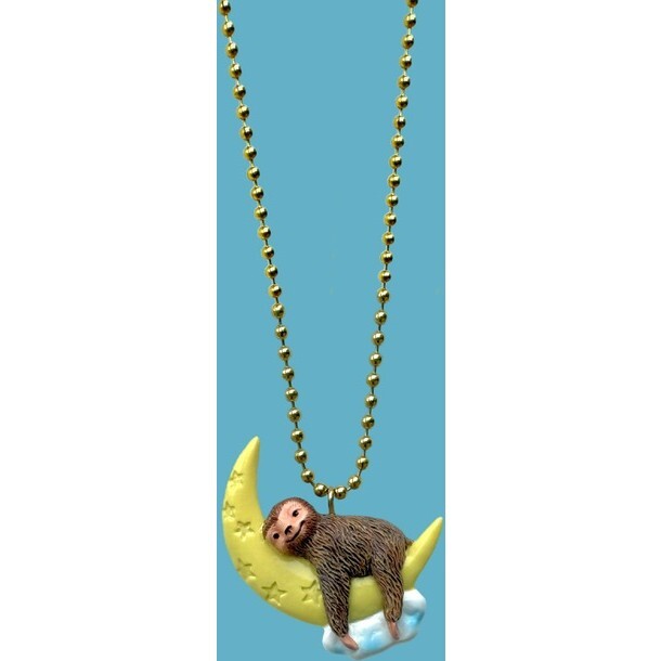 Glow-In-The-Dark Sleepy Sloth Necklace - Necklaces - 2