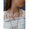 Beaded Pearl Floral Heart Necklace - Necklaces - 2