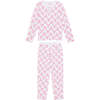 Women's Candy Cane Pajama Shirt and Pant Set, Red - Pajamas - 1 - thumbnail