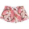 Women's Pink Martinique Banana Leaf Boxer Shorts - Pajamas - 1 - thumbnail