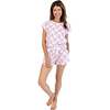 Women's Candy Cane Shirt & Boxer Set, Red - Pajamas - 3