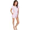Women's Candy Cane Shirt & Boxer Set, Red - Pajamas - 4