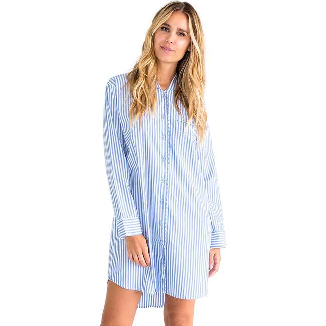 Women's Braddock Nightshirt, Blue - Shirts - 2