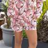 Women's Pink Martinique Banana Leaf Boxer Shorts - Pajamas - 2