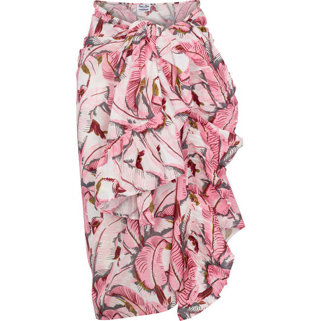 Women's Martinique Banana Leaf Sarong, Pink