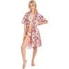 Women's Martinique Banana Leaf Cover Up, Pink - Cover-Ups - 2