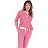 Women's Red Stripe Jersey Long PJ Set - Pajamas - 3