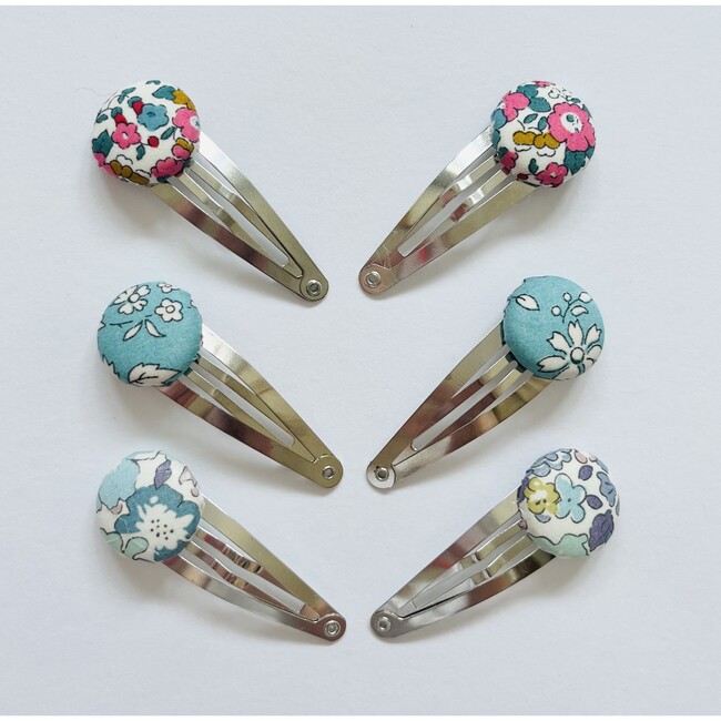 Liberty of London Hair Clip Set, Teal