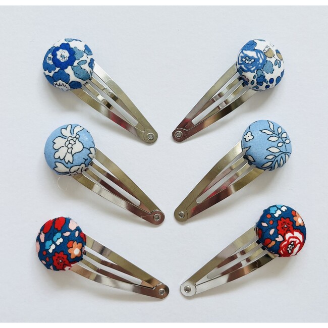 Liberty of London Hair Clip Set, Blue