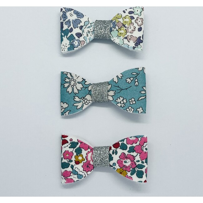 Liberty of London Hair Bow Set, Teal