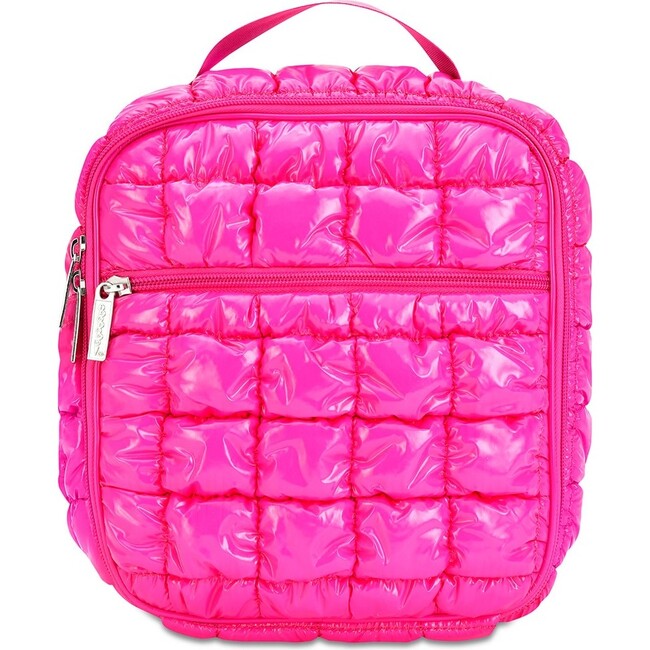 Hot Pink Shiny Puffer Lunch Tote