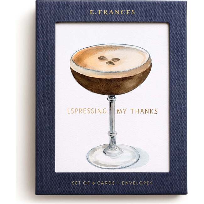 Boxed Set of 6, Espresso Thank You