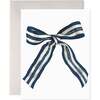 Boxed Set of 6, Big Navy Striped Bow Thank You - Paper Goods - 2