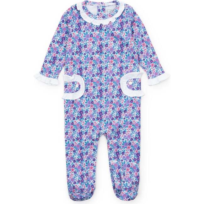 Lucy Girls' Romper, Blackberry Floral
