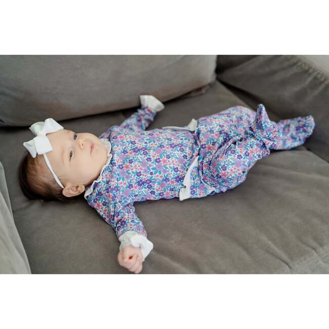 Lucy Girls' Romper, Blackberry Floral - Rompers - 2