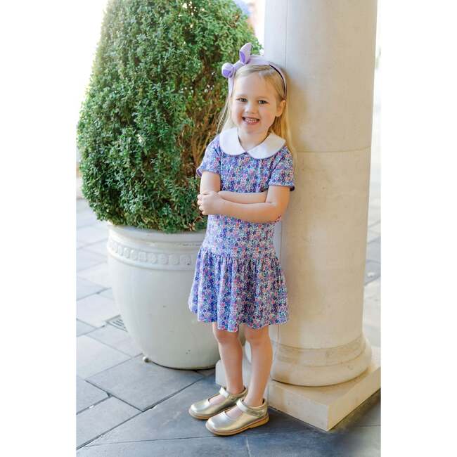 Libby Girls' Dress, Blackberry Floral - Dresses - 2