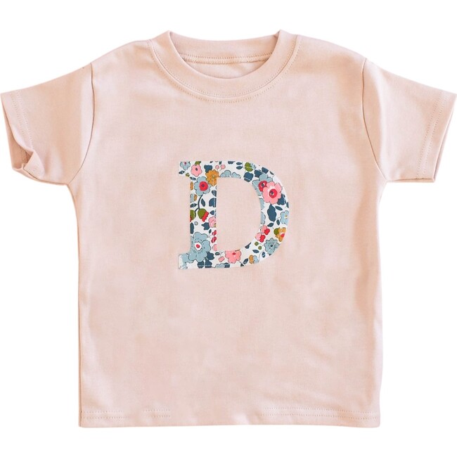 Liberty of London Childrens Personalised Short Sleeve T-Shirt, Blush