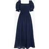 The Scarlett Midi Nap Dress, Navy Sheer Plaid - Dresses - 1 - thumbnail