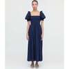 The Scarlett Midi Nap Dress, Navy Sheer Plaid - Dresses - 2