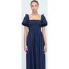 The Scarlett Midi Nap Dress, Navy Sheer Plaid - Dresses - 3
