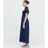 The Scarlett Midi Nap Dress, Navy Sheer Plaid - Dresses - 4
