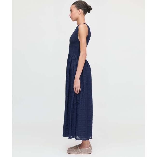 The Cosima Nap Dress, Navy Sheer Plaid - Dresses - 4