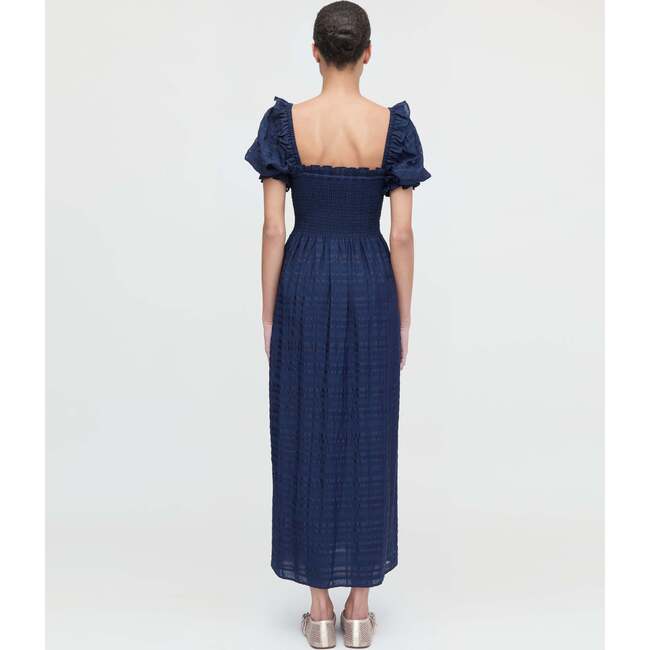 The Scarlett Midi Nap Dress, Navy Sheer Plaid - Dresses - 5
