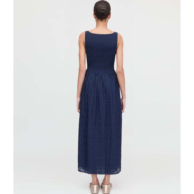The Cosima Nap Dress, Navy Sheer Plaid - Dresses - 5