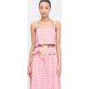 The Clara Crop Top, Pink Cala Check - Tank Tops - 2