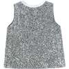 Sequin Sleeveless Shorts Set, Silver - Mixed Apparel Set - 3