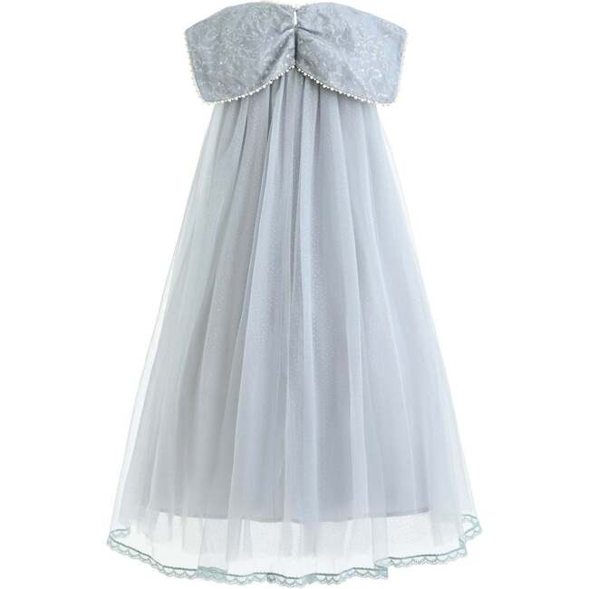 Tulle Party Dress, Blue - Dresses - 3