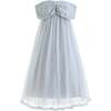 Tulle Party Dress, Blue - Dresses - 3