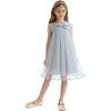 Tulle Party Dress, Blue - Dresses - 4