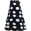 Polka Dot Sleeveless Dress, Black - Dresses - 1 - thumbnail