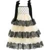 Polka Dot Sleeveless Bow Dress, Ivory - Dresses - 1 - thumbnail