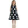 Polka Dot Sleeveless Dress, Black - Dresses - 2