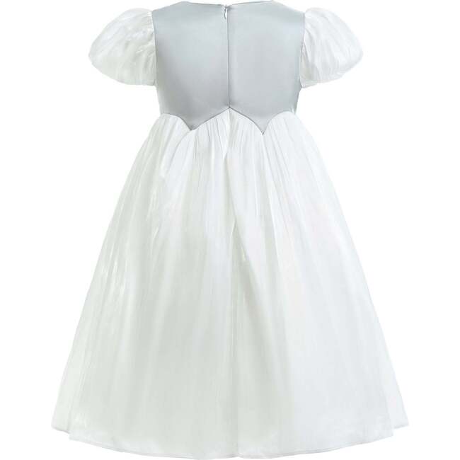 Sequin Floral Bodice Dress, White - Dresses - 3