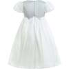 Sequin Floral Bodice Dress, White - Dresses - 3