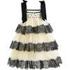 Polka Dot Sleeveless Bow Dress, Ivory - Dresses - 3