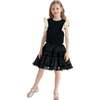Glitter Ruffle Skirt Set, Black - Mixed Apparel Set - 2