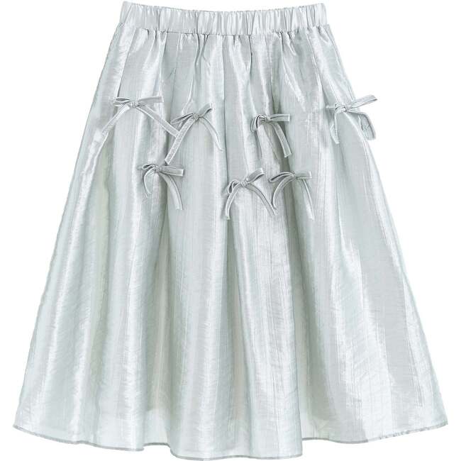 Ruffle Bow Sleeveless Top & Skirt Set, Metallic - Mixed Apparel Set - 5